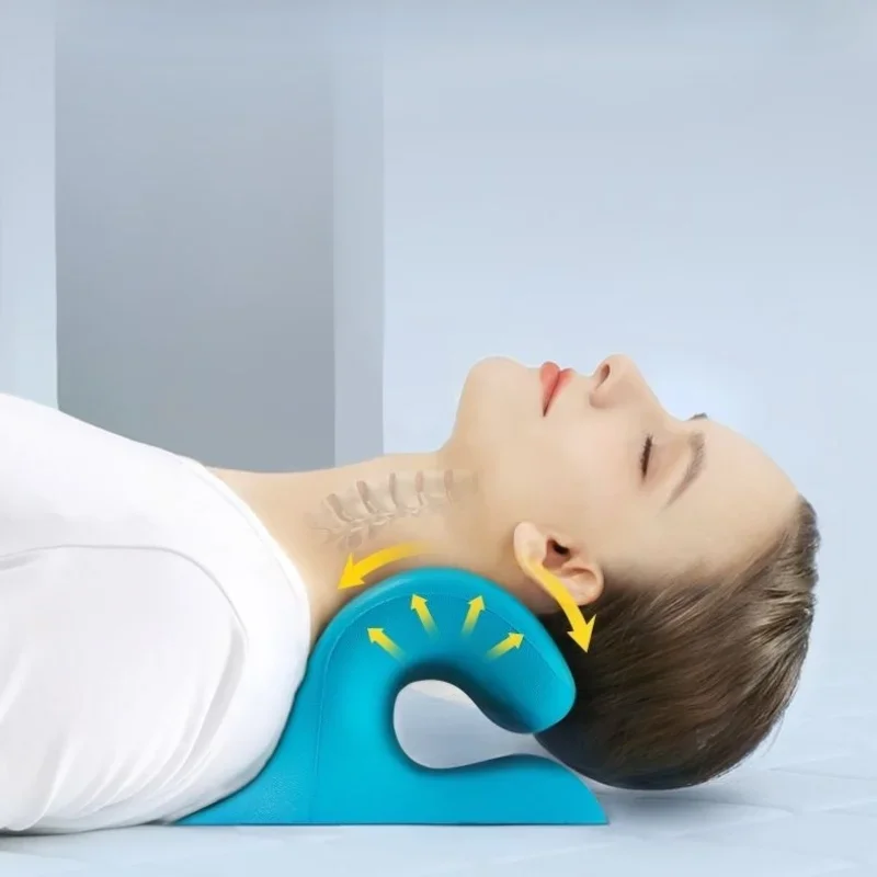 Neck Shoulder Relaxer Neck and Shoulder Relaxer Cervical Traction Device for Relief and Cervical Spine Alignment Chiropractic Pillow Neck Stretcher