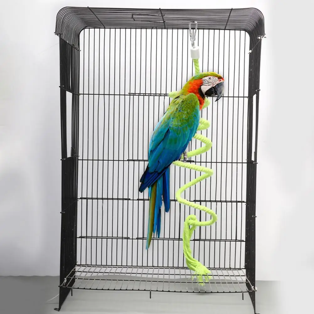 2Pcs Bird Stand Rope,Bird Rope Perches Hanging Pet Bird Colorful Cotton  Rope Parrots Climbing Bar Toys Bird Toy