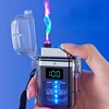 New Upgrade Transparent Shell Double Arc Windproof Waterproof Lighter USB Electronic Rechargeable Cigarette Lighter 6