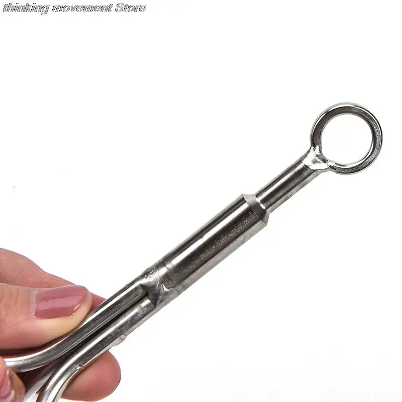 3-Krallen-Überlebens-Klapp-Grappling-Haken aus Edelstahl, multifunktionaler Karabiner für den Außenbereich, Reise-Rettungskletterwerkzeug – Detail 4