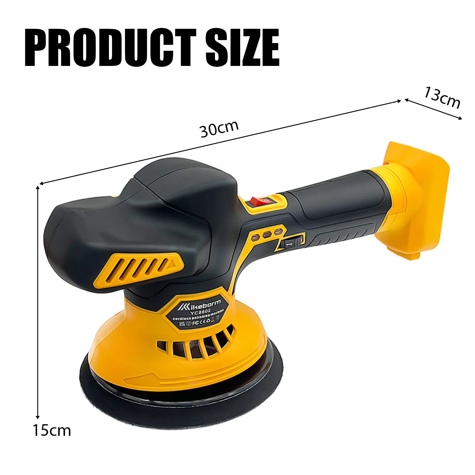 Cordless Car Buffer Polisher Compatible With Dewalt 20V Battery, Brushless Car Buffer for Car Polishing and Waxing(Tool Only) 2