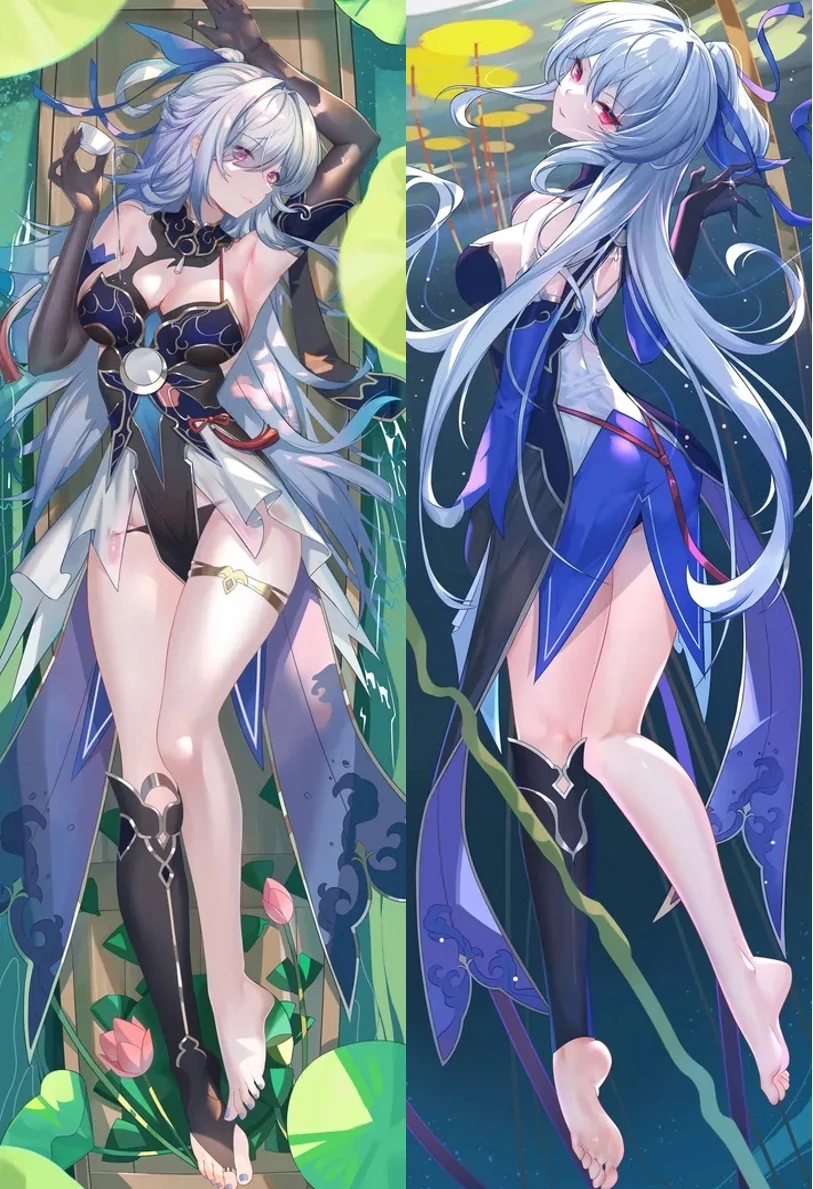 Anime Game Honkai: Star Rail Collapse Black Swan Jingliu Cosplay Dakimakura Pillow Case Anime Hugging Body Prop