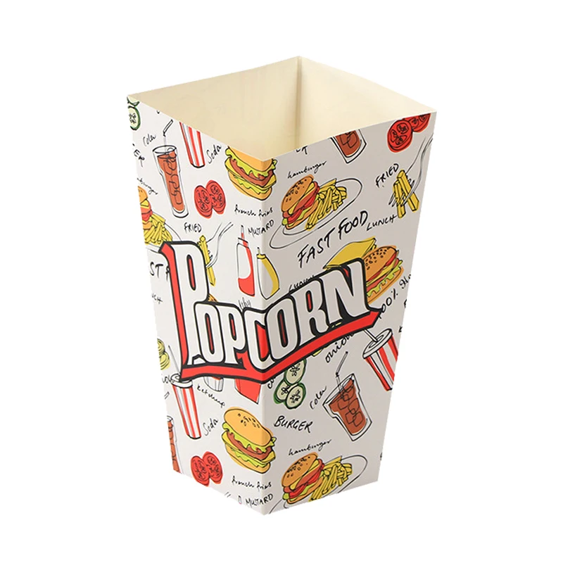 Party Theme Popcorn Containers - Set of 10/20/30 Decorative Paper Buckets