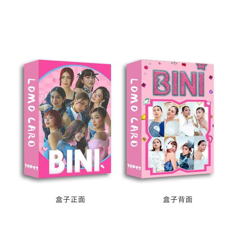 Girl Group BINI Lomo Card Aiah Mikha Colet Philippine Star Mini Postcard HD Photo Card Cosplay Gift 30 Pcs/Set