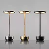 Restaurant cordless rechargeable table lamp aluminum LED metal desk lamp bedroom bedside night lamp bar hotel decorative lamp 1