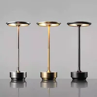 Restaurant cordless rechargeable table lamp aluminum LED metal desk lamp bedroom bedside night lamp bar hotel decorative lamp 1