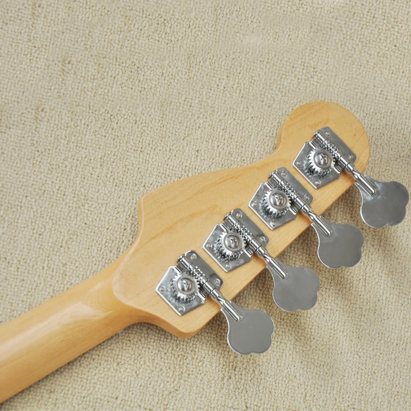 Four-string Electric Bass Sunset Yellow Brown Through Body Strings OIATTAR-8022