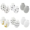 6Pairs/lot Newborn Gloves Protection Face Baby Boy Mittens Soft Cotton Anti-Scratch Gloves Cartoon Printed Girls Infant Supplies 5