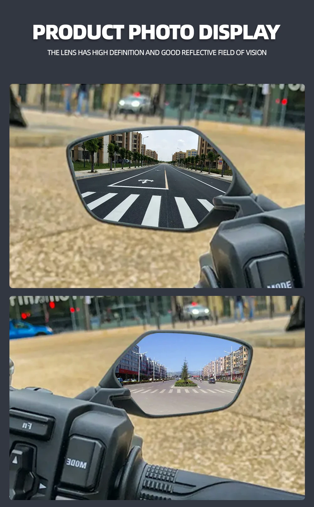 Motorcycle Convex Mirror Increase Rearview Mirrors Side Mirror View Vision  Lens for HONDA Forza350 Forza 350 NSS350 2020 - 2023 - AliExpress