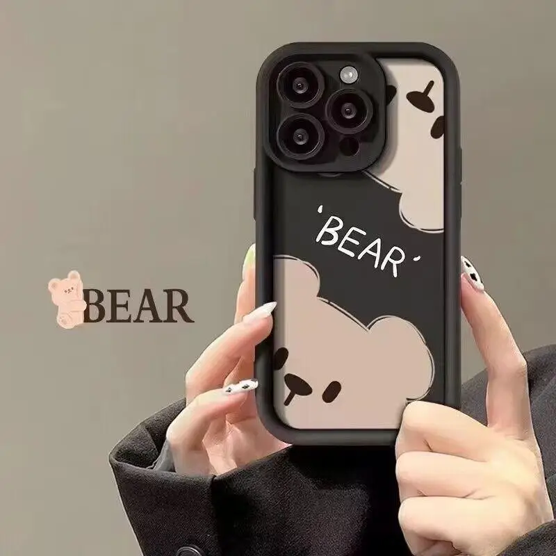Teddy Bear Bow Silicone Full Protection Phone Case