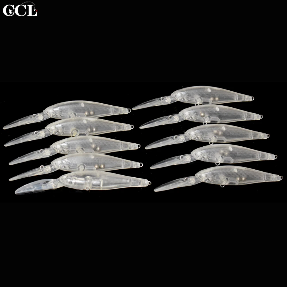 CCLTBA 15pcs/lot Unpainted Jerkbait Minnow Lure 11.5cm 8.5g Deep Crank Wobbler Fishing Lures Blank Minnow Fishing Tackle