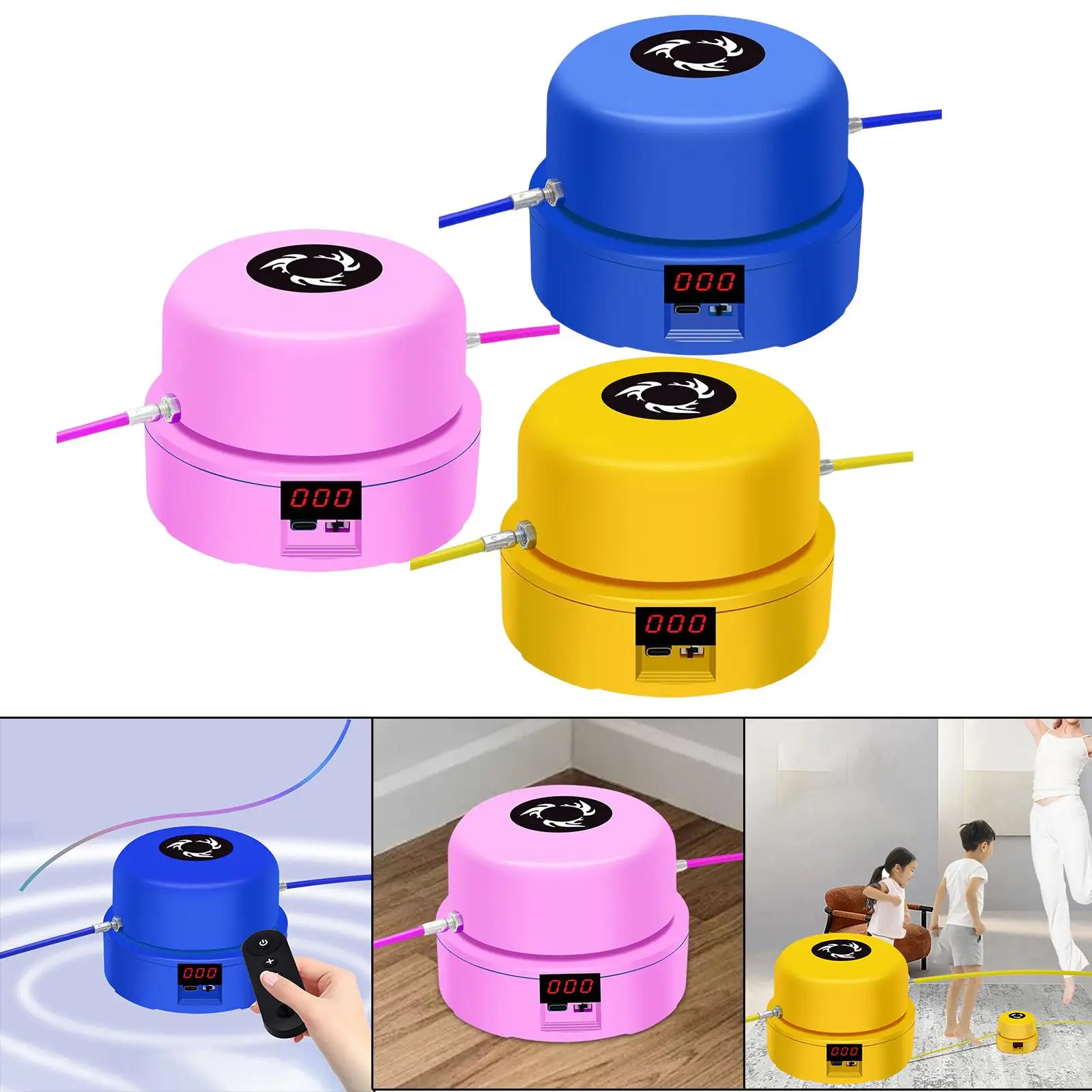 Durable Skipping Rope Digital Counter Mute Electric Jump Rope Machine for Beginners Full Body Excercising Home Workout Training