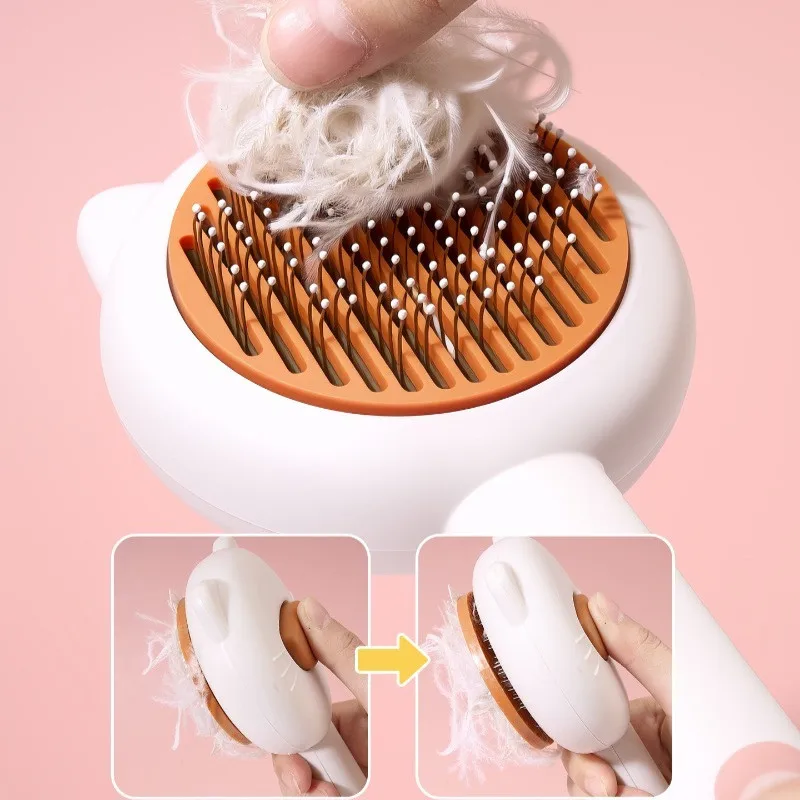 Pet Grooming Comb in Use