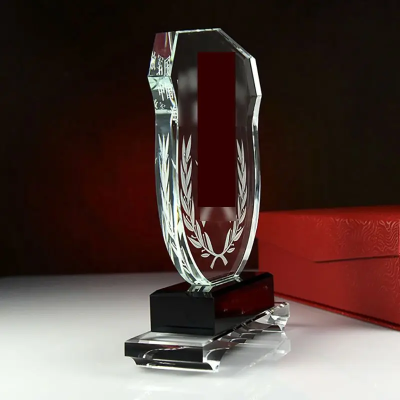 Customized Crystal Trophy, Excellent Employee Award Sports Competition Souvenirs, Free Lettering Color Printed Photos Medal, 1Pc