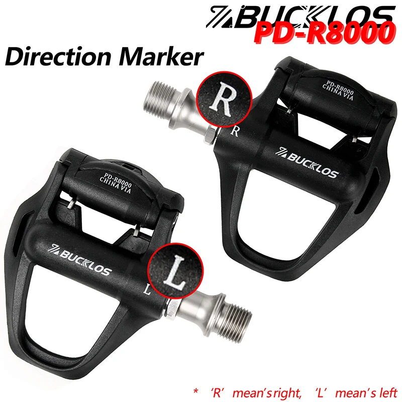 BUCKLOS R8000 Road Bike Pedals Clipless Bicycle Platform Pedals for SPD Cleat Self-locking Cycling Pedals Gravel Road Bike Part
