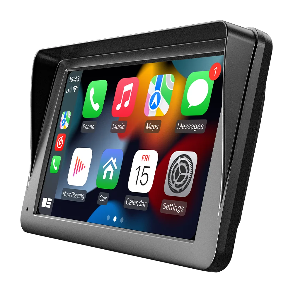 Car Multimedia Player 7 Inch HD Car Radio Portable CarPlay Android Touch Screen with USB AUX for Rear View Camera