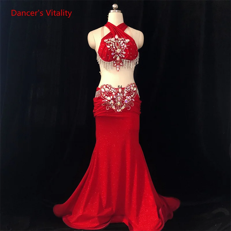 

Женский костюм для танца живота, костюм для соревнований, костюм для танца живота, одежда для восточных танцев для взрослых и детей