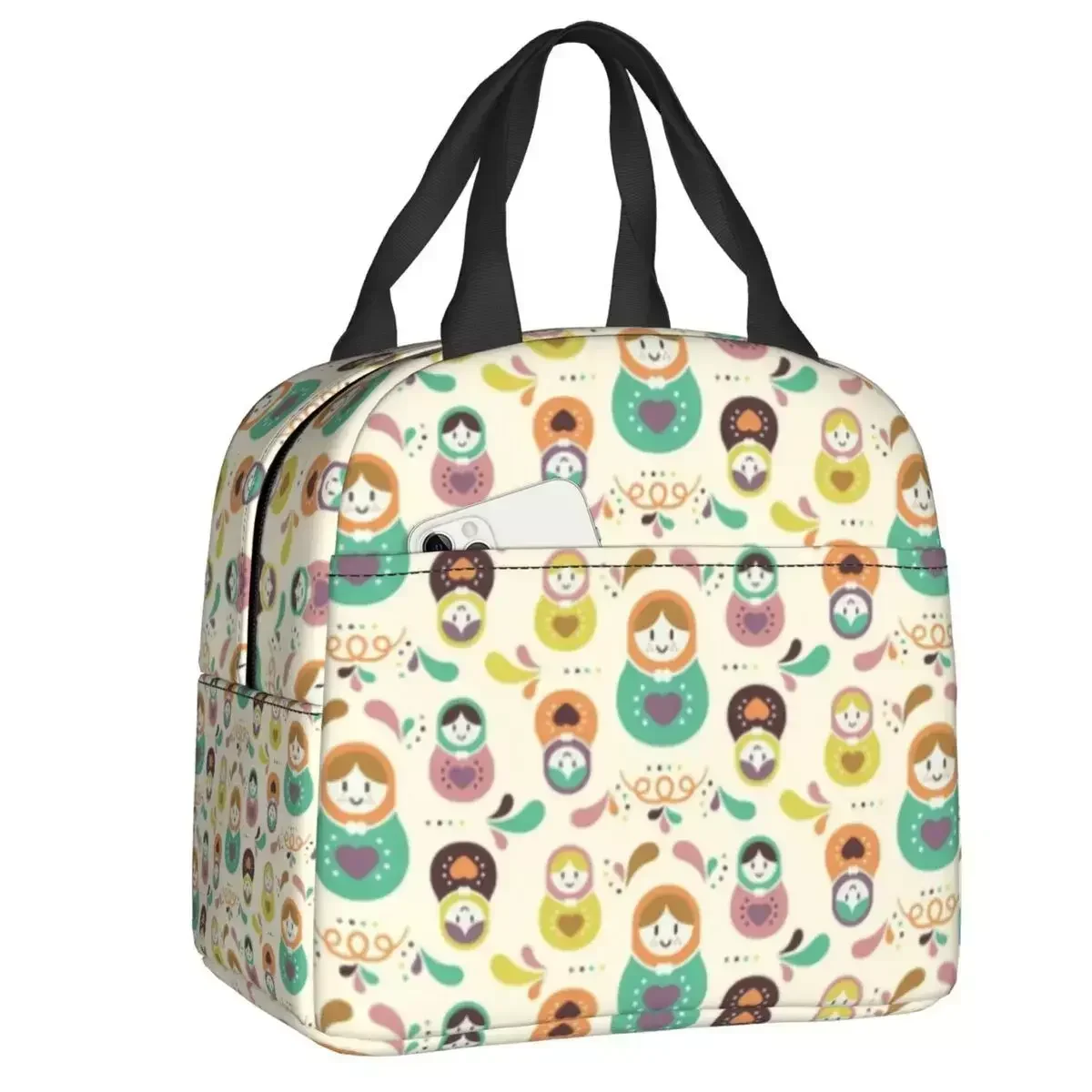 

Russian Matryoshka Doll Lunch Box For Russia Babushka Folk Art Cooler Thermal Food Insulated Lunch Bag Kid School Children