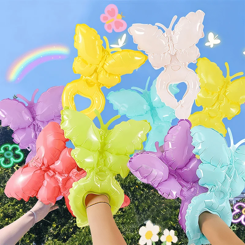Colorful Butterfly Wrist Balloons Set - Party and Event Decorations