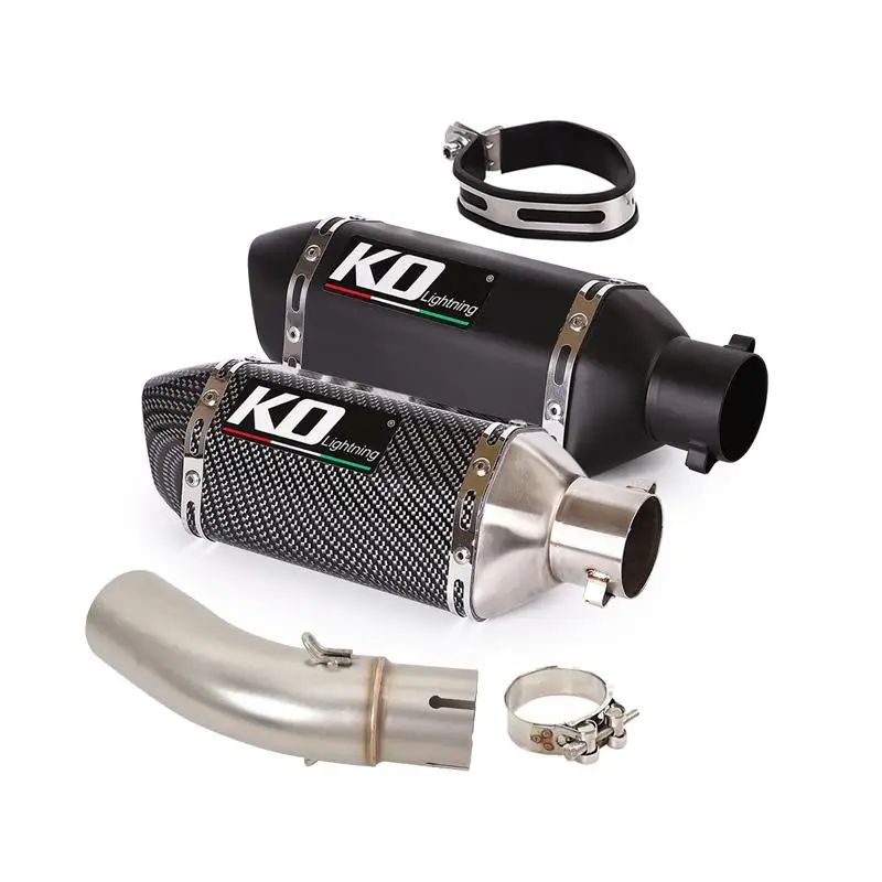 Slip On For VOGE Q250 2023 Motorcycle Exhaust Pipe 310MM Muffler Mid Link Connect Tube Silencer With DB Killer Stainless Steel - Image 2