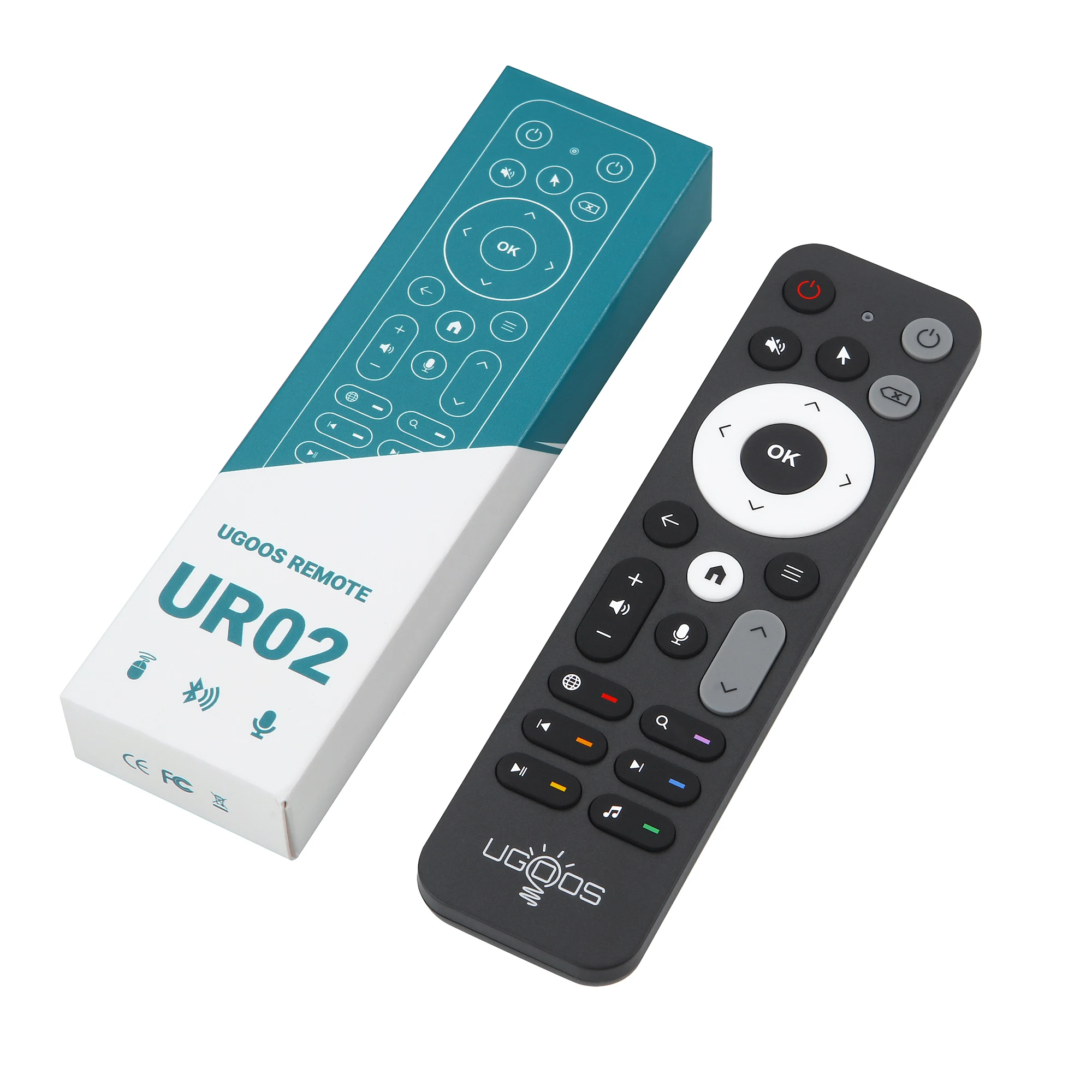 Original UGOOS UR02 Bluetooth Voice Remote Control Replacement for Ugoos TOX1 TO