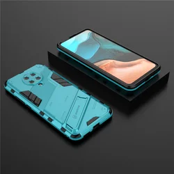 Shockproof Armor Stand Bumper Phone Case for Redmi K30 PRO (Blue)