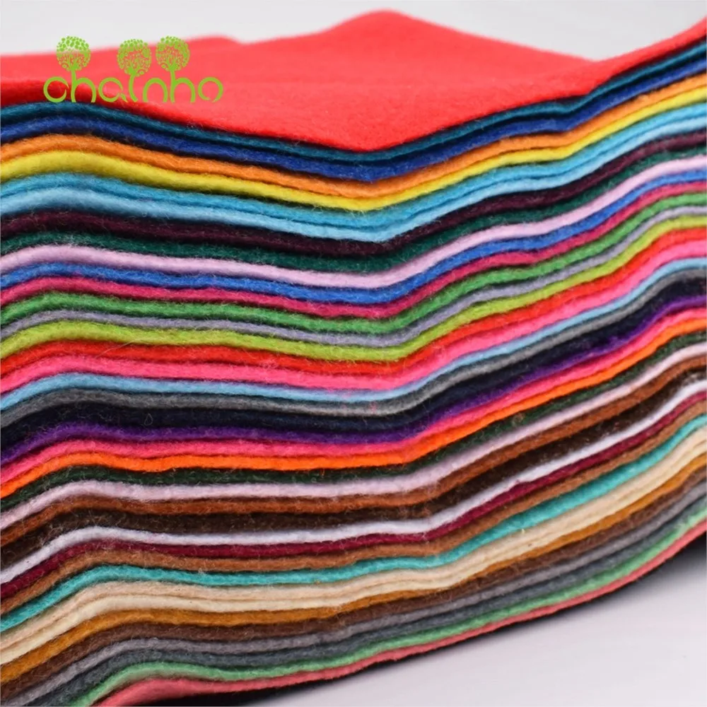 Chainho,Polyester Non Woven Soft Felt Fabric,1.5mm Thickness,DIY Sewing & Quilting Toys,Dolls,Crafts Material,40 Pieces,30x30cm