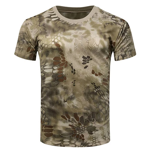 DSXSJQO Men's Autumn Hunting Camo V-Neck T-Shirt - Short Sleeve, Milk Fiber, Casual Top