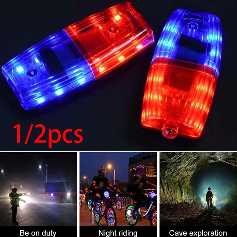 1/2pcs Police Light LED Shoulder Lamp Caution Emergency Warning Safety Lights Multi-func USB Rechargeable with Clip Lighting LED