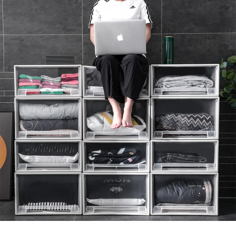Large Closet Storage Drawer Box Plastic Drawer for Clothes