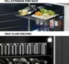 Presrv 24 Inch Outdoor Wine Fridge & Beverage Refrigerator Single Zone Under Counter Drink Chiller Freestanding Stainless Steel 5