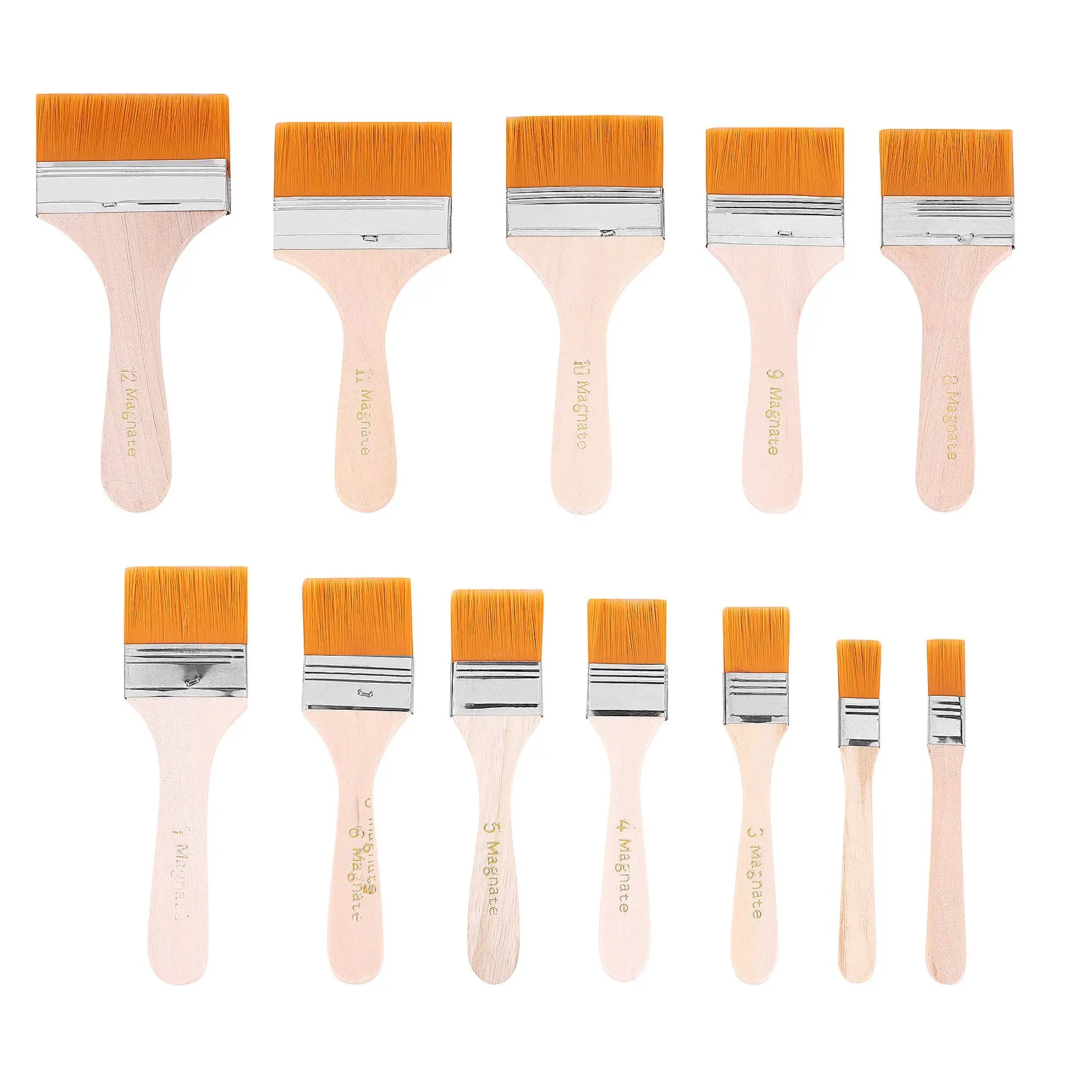 

12 Pcs Wooden Oil Painting Brushes Set Artist Acrylic Watercolor Paint Tool