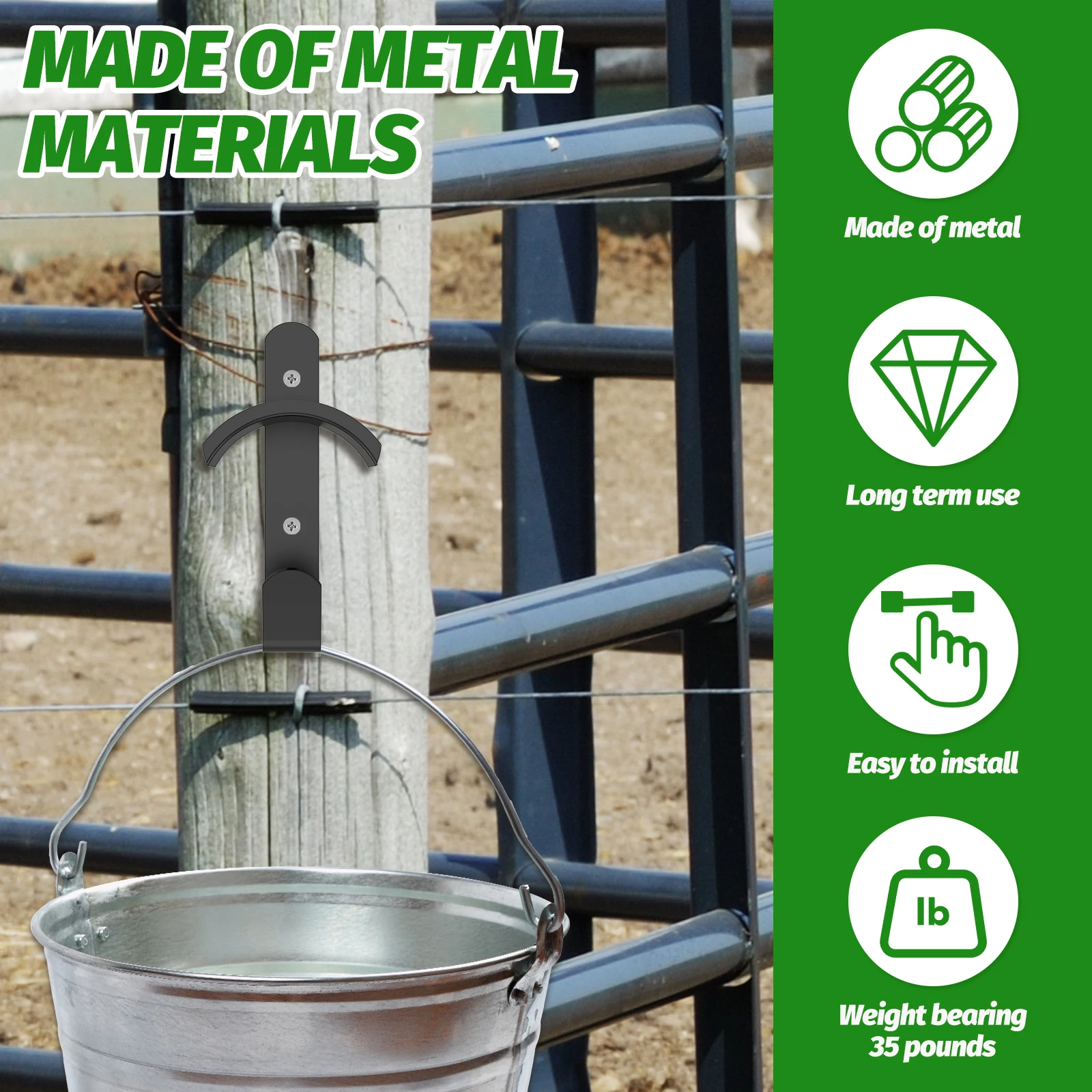 4Pcs Horse Bridle Rack Metal Wall Mounted Bridle Holder with Tubes and Screws Anti Rust Coating Bridle Hook Horse Barn Supplies