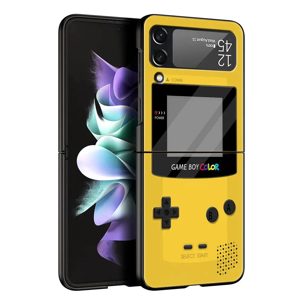 Capa de telefone para samsung galaxy z flip 3 4 5 duro preto dobrável pc  luxo para samsung z flip3 capa proteger escudo gameboy menino jogo -  AliExpress, image size:1000x1000