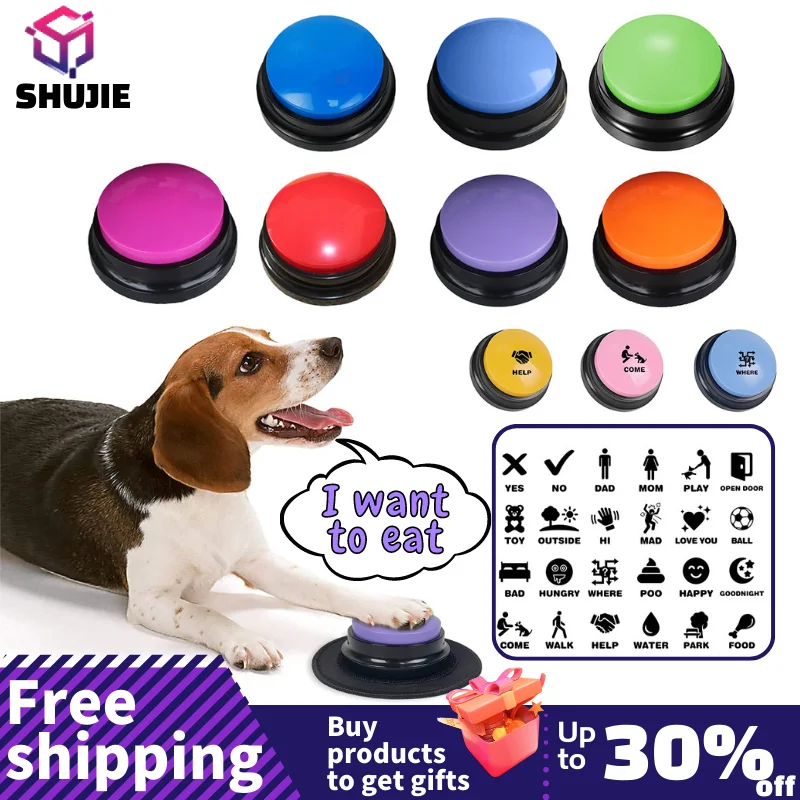 Buzzer Sonnette de Porte pour Chien Buzzer Enregistrable pour Jeux