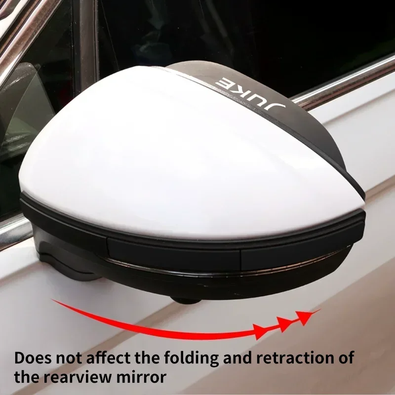Car Rearview Mirror Rain Eyebrow For Nissan Juke F15 F16 Silica Gel Car Rearview Visor Rain Cover Auto External Accessory