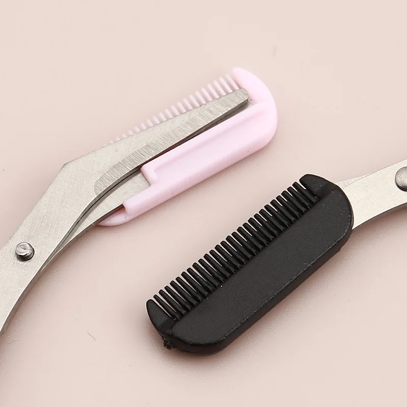 MB Eyebrow Trimmer Scissor with Comb Facial Eyelash Hair Removal Grooming Shaping Eyebrow Shaver Cosmetic Makeup Accessories
