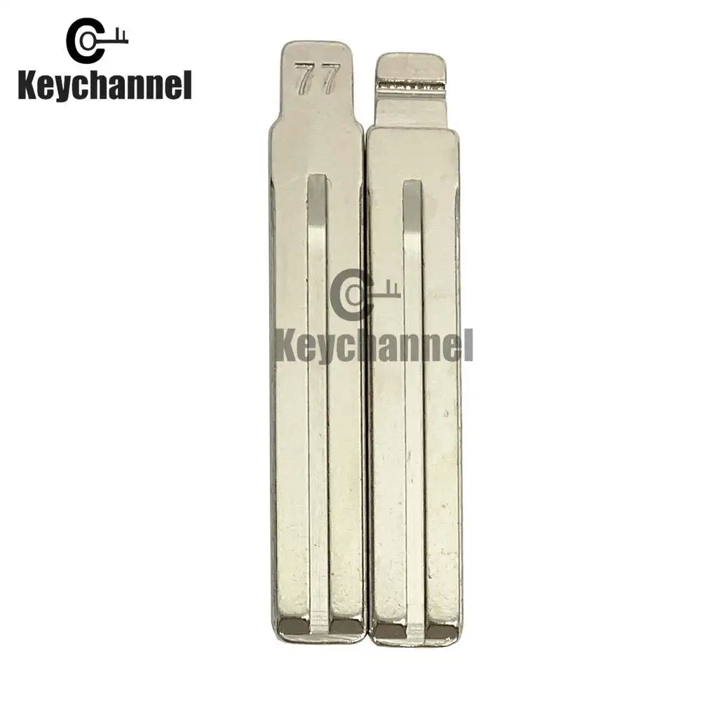 Car Remote Key Car Key NO. 77 KD BLADE Uncut Metal Blank Car Key For KD-X2/KD900/VVDI Remote Blade Lishi TOY48 For Lexus/Toyota/New Subaru 77# 10PCS