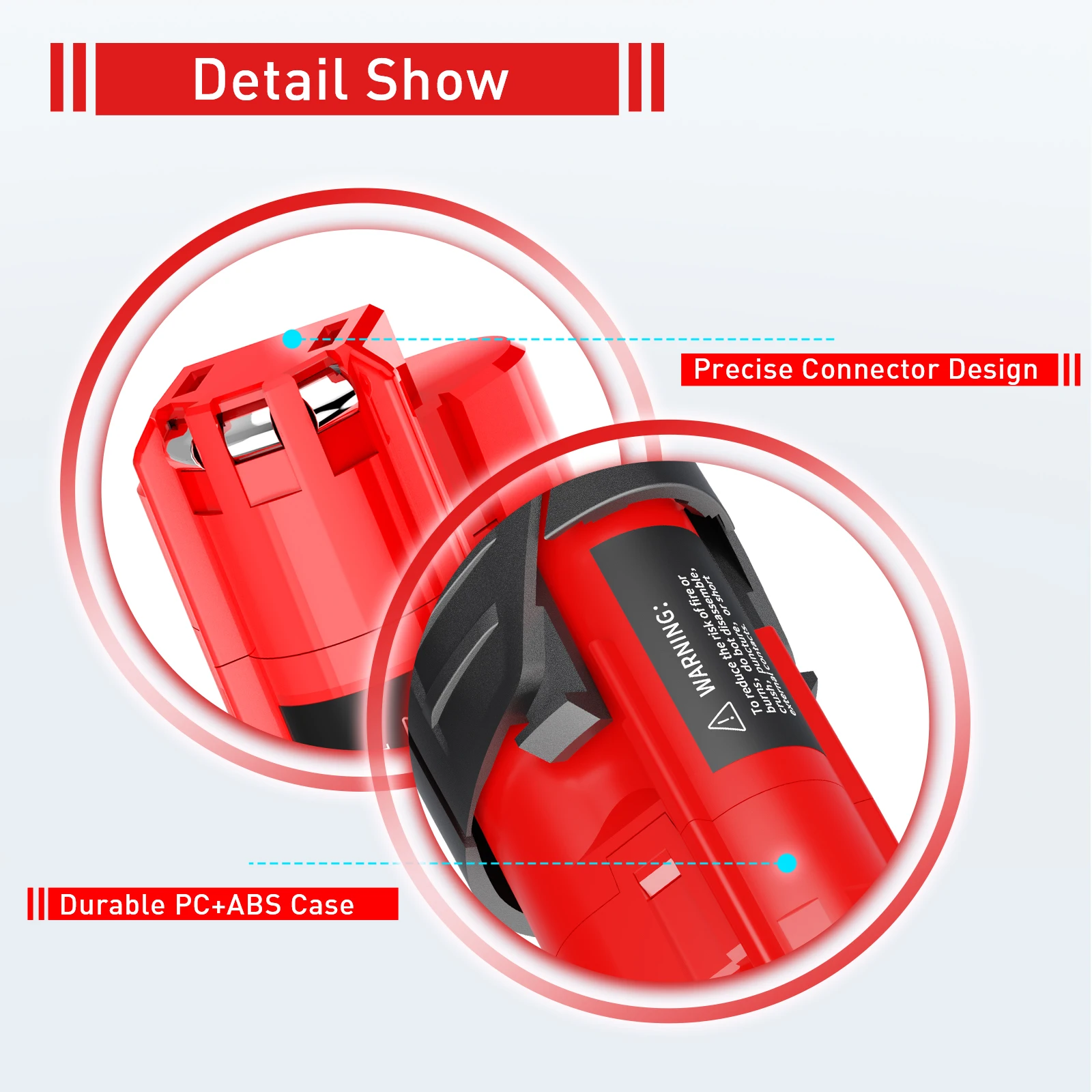 para Bateria de Lítio Milwaukee M12 Carregável 48112410 48-11-2420 48-11-2411 48-11-2401 48-11-2402 M-12 Ferramentas sem Fio 12v - Image 3