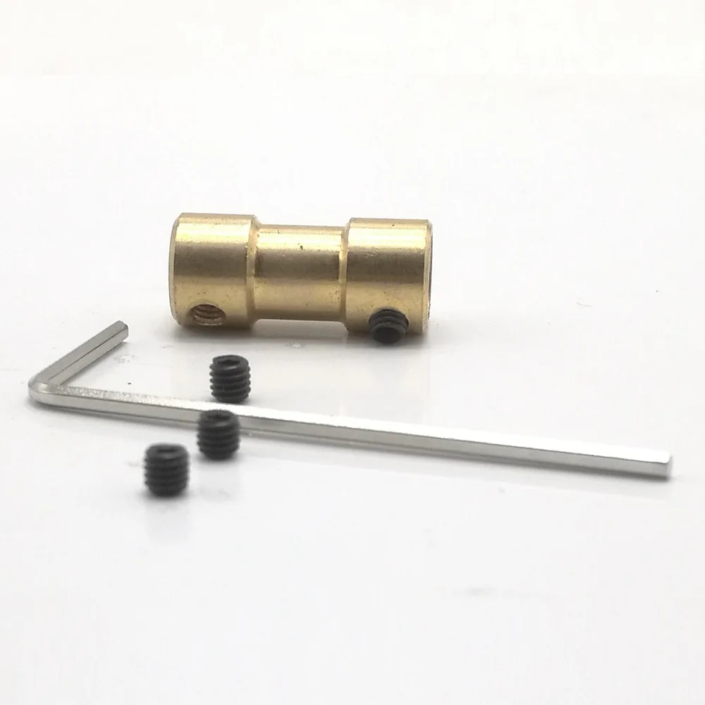 Shaft Coupler 1pc 2mm/2.3mm/3mm/3.17mm/4mm/5mm/6mm Brass Flexible Motor Transmission Connector