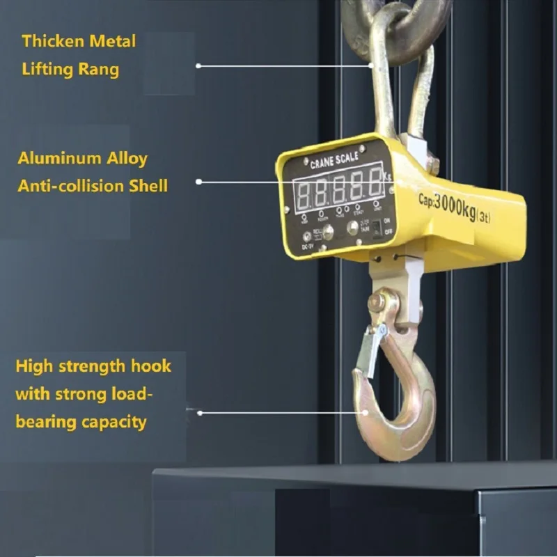 Electronic crane scale 3000KG/3T remote control scale Precision wireless hanging for widely used