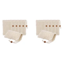80 Pack Soap Exfoliating Bags,Soap Saver Made Sisal Mesh Soap Bag Bar Soap Bag With Drawstring For Bath & Shower Use 1