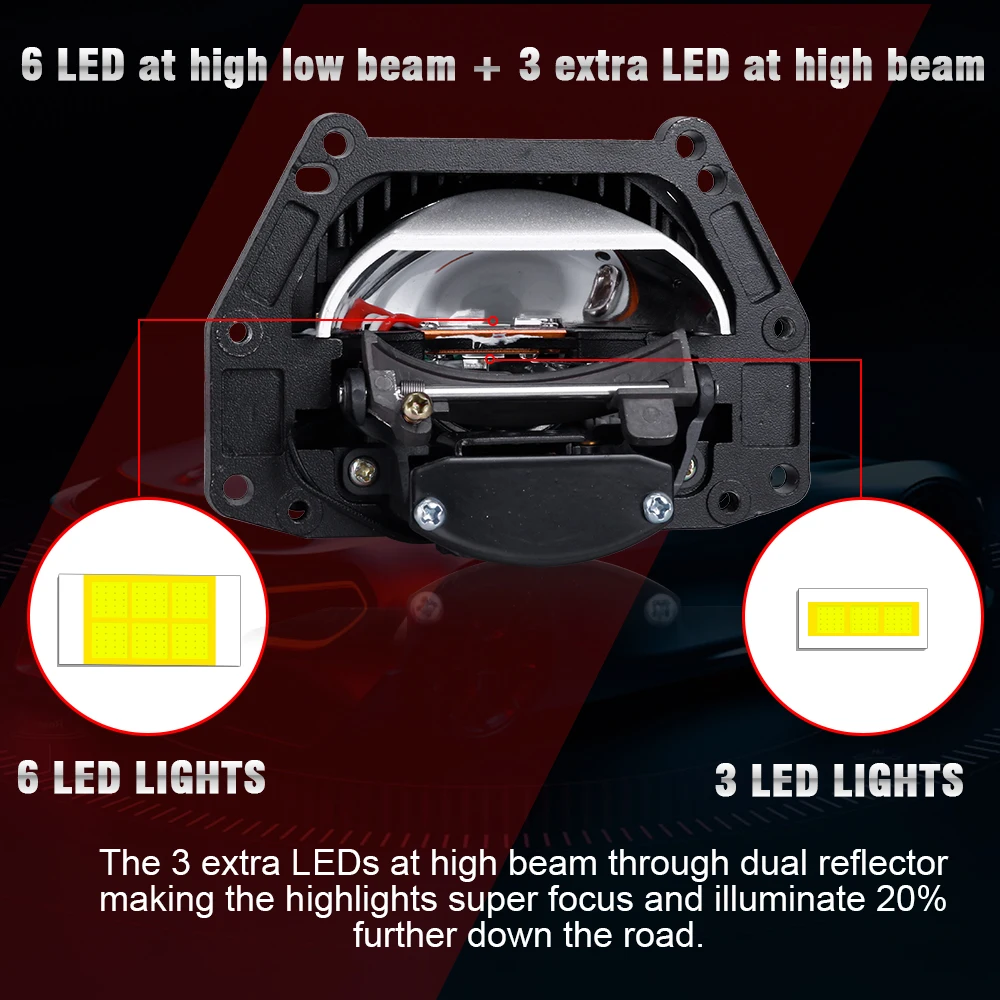 KIT BI-LED H4 HAUTE PUISSANCE CANBUS ELISTAR V3 12V 24V AUTO CAMION MOTO
