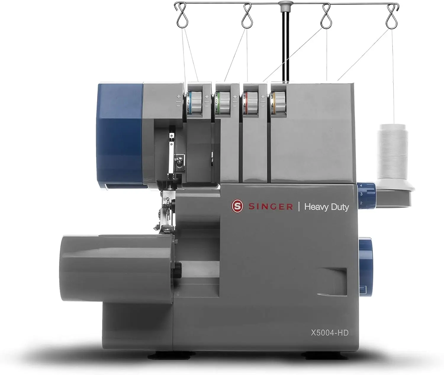 Singer X5004-Hd Metal Frame Serger & Overlock Machine 2-3-4 Stitch Capability, 8 Built-In Stitches, 1300 Stitches Per Minute,