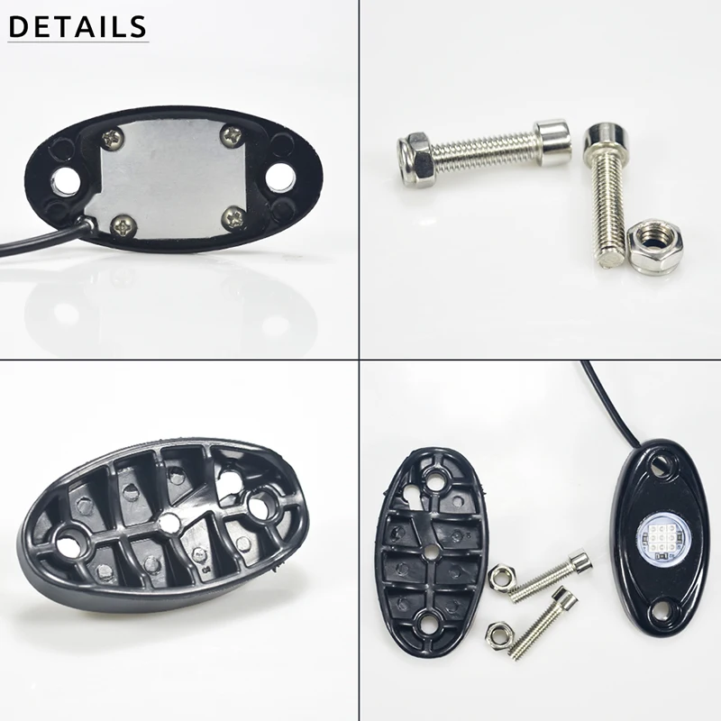 자동차 LED 섀시 조명, 지프 SUV 오프로드용, 언더바디 LED 분위기 조명, 장식 램프, 외부 장식 락 라이트, 2/4 개