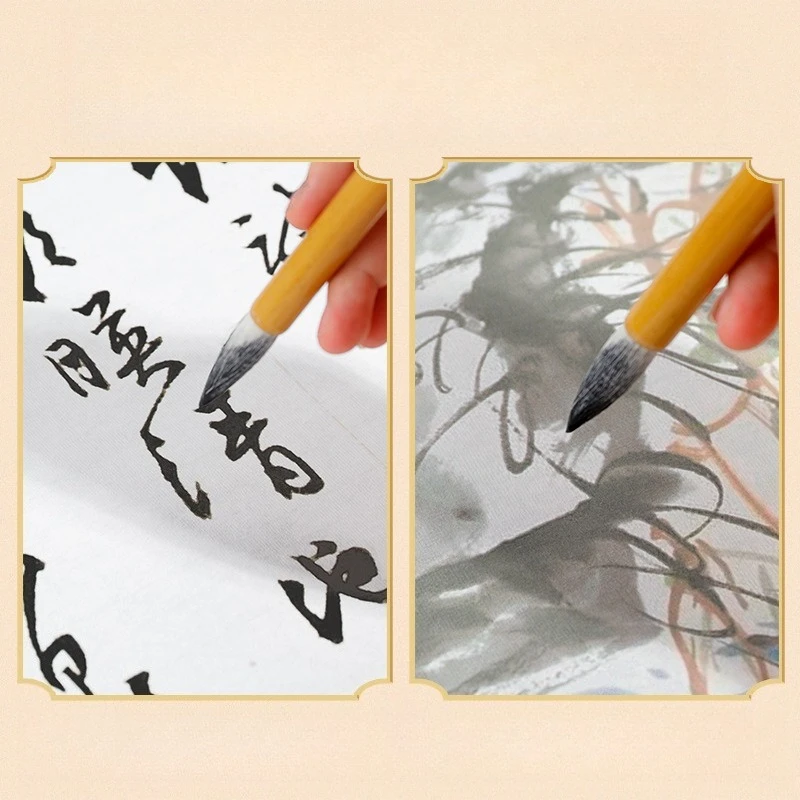 중국 서예 붓 혼합 늑대털 염소털 초등학생 성인용 정규체 중국어 서예 연습용 캘리그래피