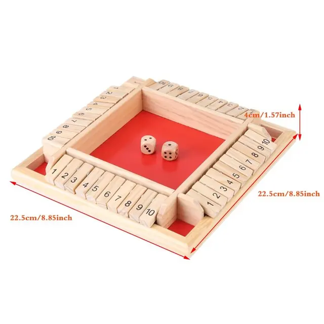 4-person Digital Flop Toys Montessori Wooden Toys For Kids Digital Flop With Dice Math Games Toy For Adults And Children’s 6