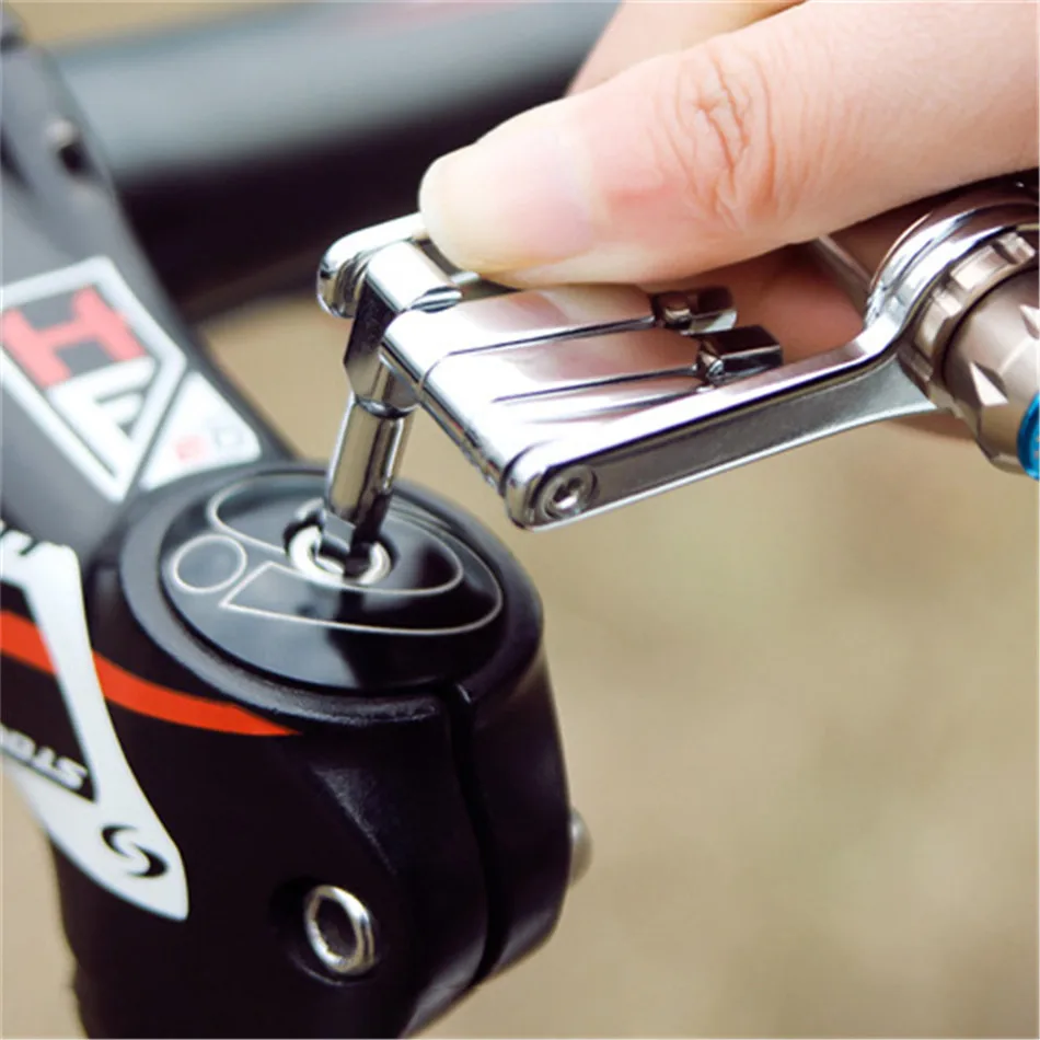 11 in 1 bici Multi-Tool - Chain Tool/Torx/esagonale/cacciavite bicicletta Multitool ciclismo meccanico strumenti di riparazione con CO2