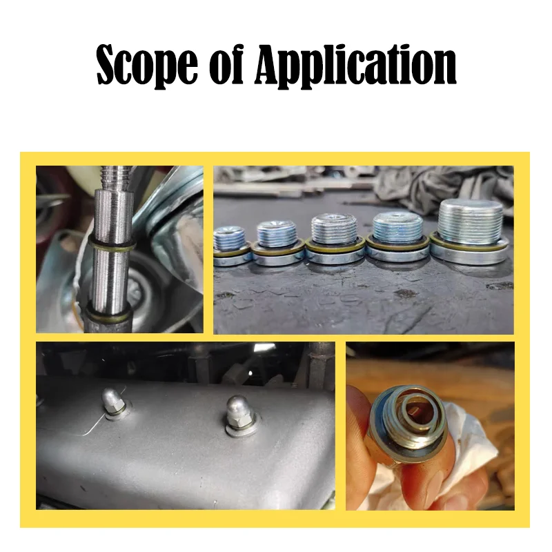 High-Pressure Hydraulic Pipe Seal Washer with Rubber Metal Shim and NBR Gasket O-ring