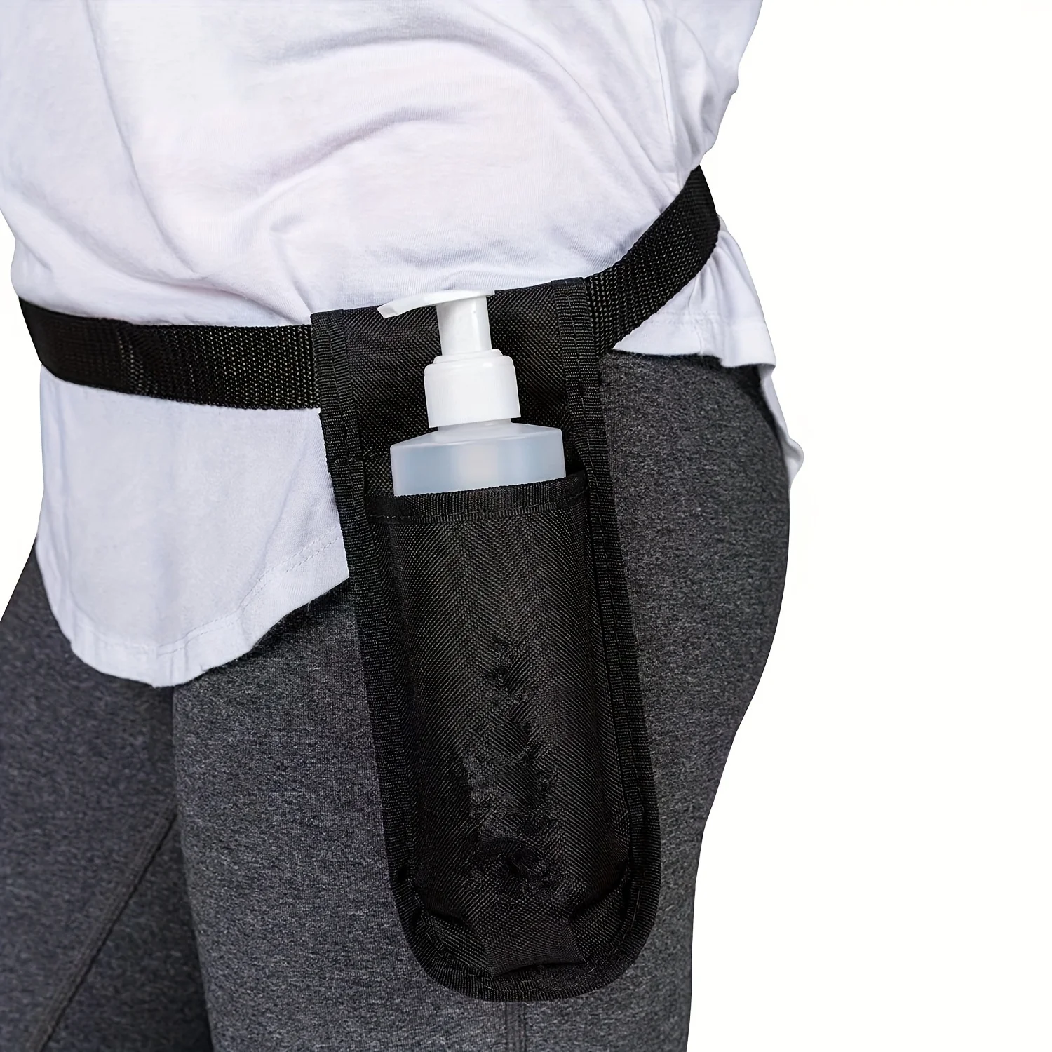 Adjustable Massage Oil Waist Holster Hands-Free Belt with One-Touch Buckle Lightweight Portable for Professional Therapists